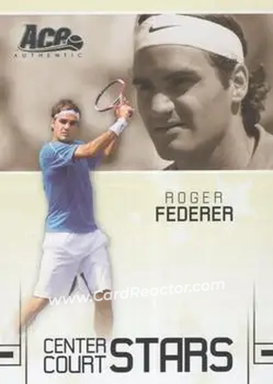 2006 Ace Authentic Grand Slam - Center Court Stars #CC-18 - Roger Federer - Front 2006 Ace Authentic Grand Slam - Center Court Stars #CC-18 - Roger Federer - Front