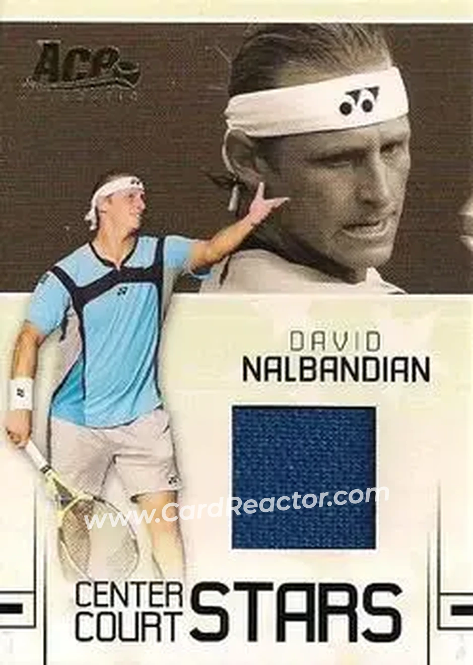 2006 Ace Authentic Grand Slam - Center Court Stars Swatches #CC-5 - David Nalbandian - Front 2006 Ace Authentic Grand Slam - Center Court Stars Swatches #CC-5 - David Nalbandian - Front