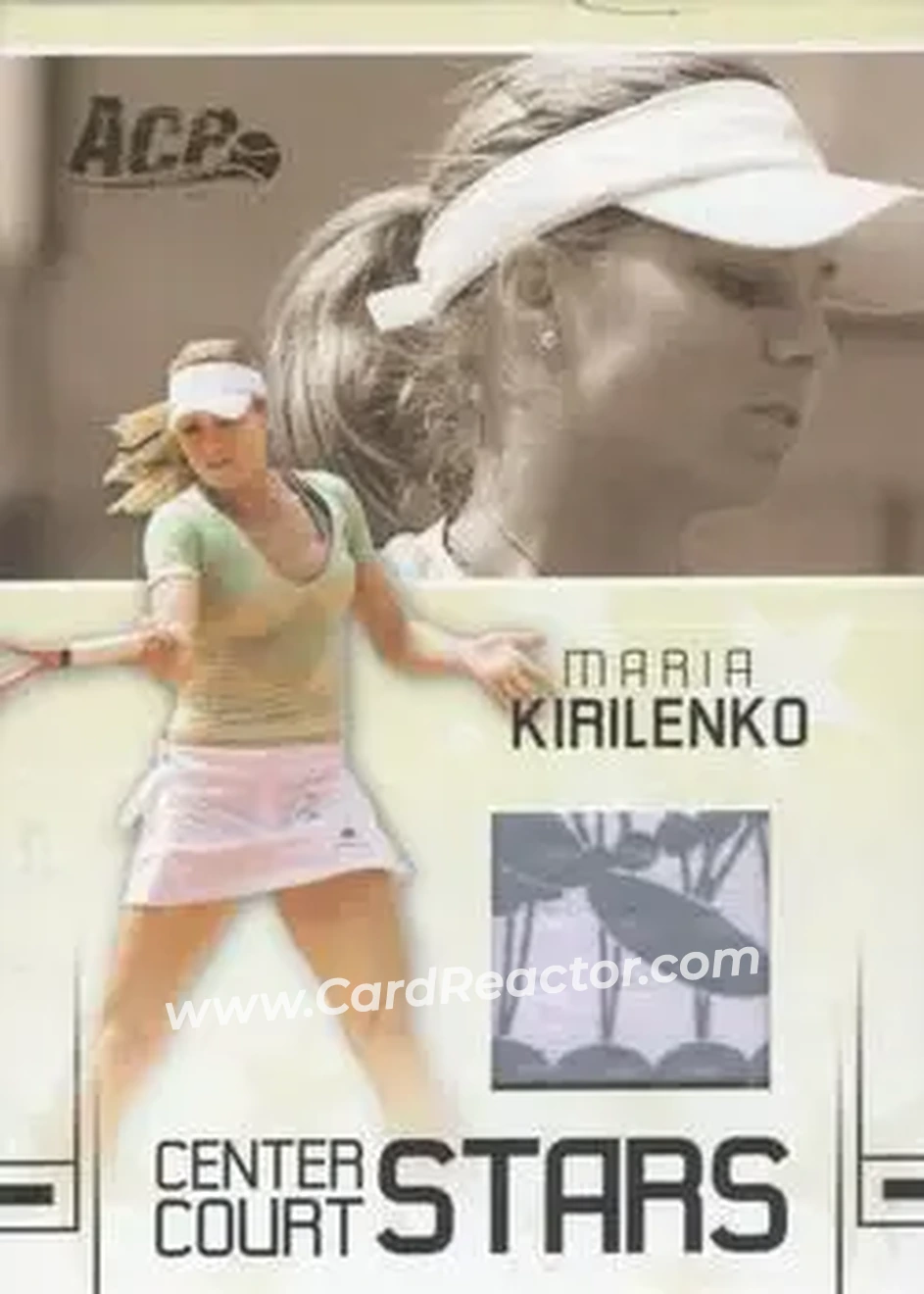 2006 Ace Authentic Grand Slam - Center Court Stars Swatches #CC-13 - Maria Kirilenko - Front 2006 Ace Authentic Grand Slam - Center Court Stars Swatches #CC-13 - Maria Kirilenko - Front