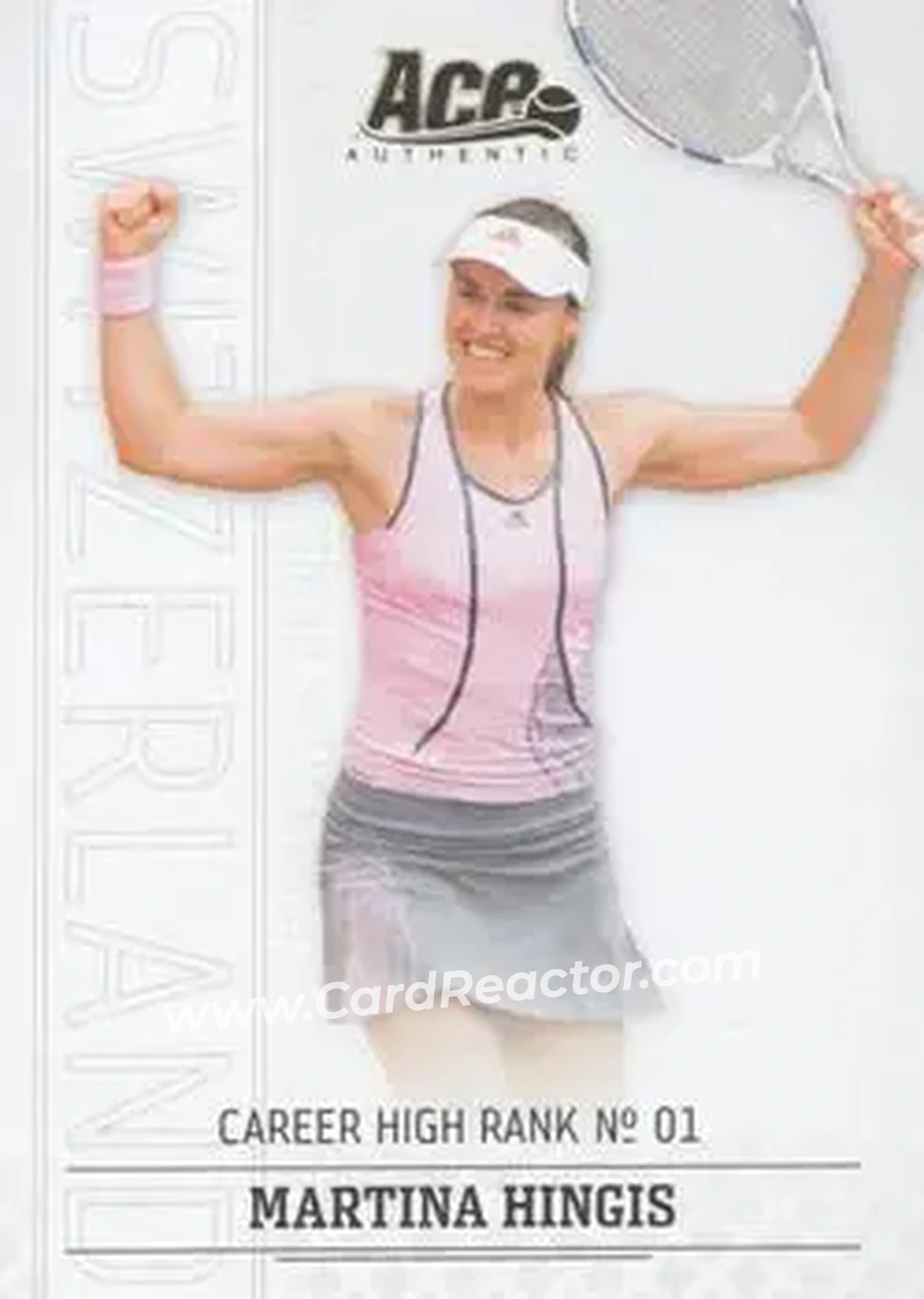 2006 Ace Authentic Grand Slam - Gold #15 - Martina Hingis - Front