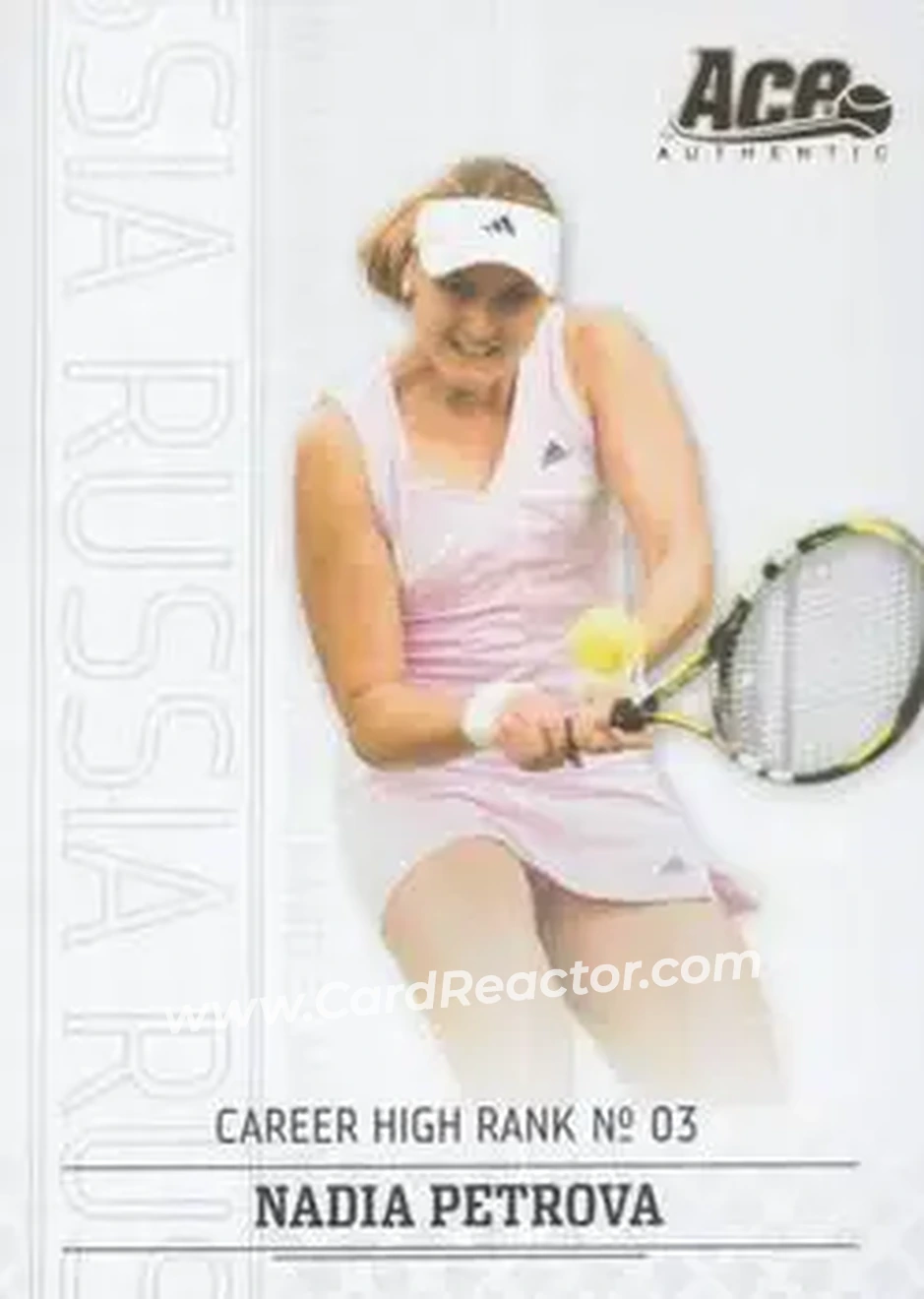 2006 Ace Authentic Grand Slam - Gold #16 - Nadia Petrova - Front