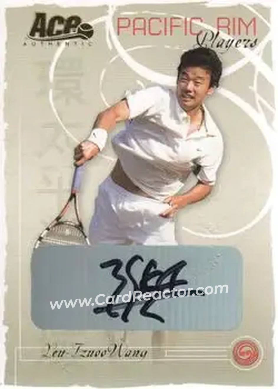 2006 Ace Authentic Grand Slam - Pacific Rim Players Autographs #PR-1 - Jimmy Wang - Front 2006 Ace Authentic Grand Slam - Pacific Rim Players Autographs #PR-1 - Jimmy Wang - Front