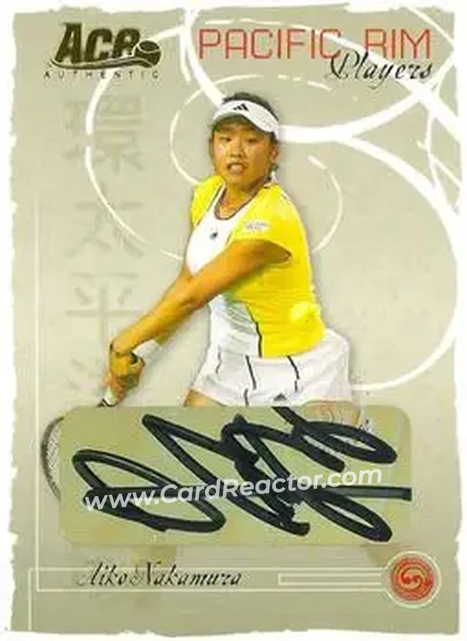 2006 Ace Authentic Grand Slam - Pacific Rim Players Autographs #PR-5 - Aiko Nakamura - Front 2006 Ace Authentic Grand Slam - Pacific Rim Players Autographs #PR-5 - Aiko Nakamura - Front