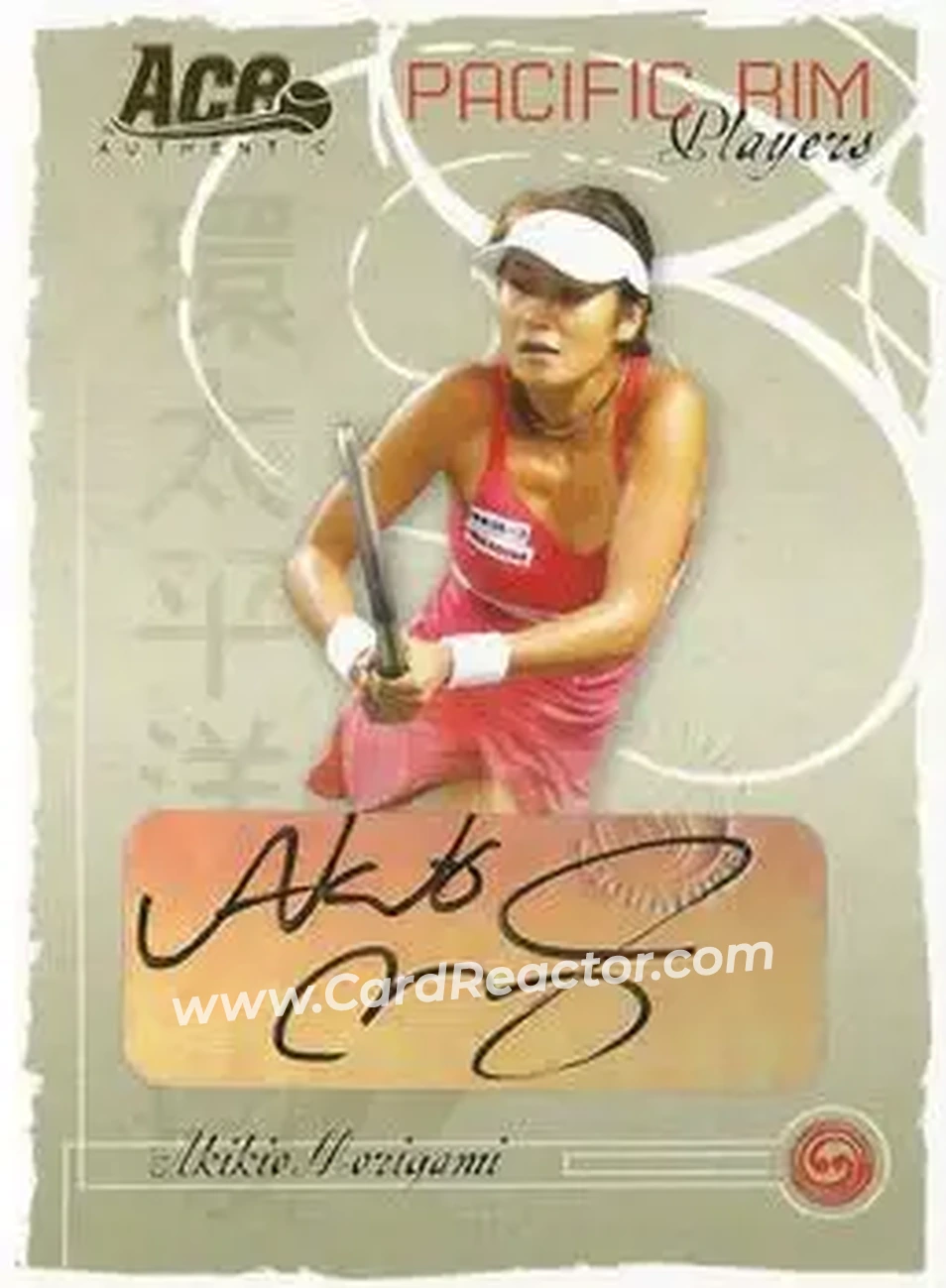 2006 Ace Authentic Grand Slam - Pacific Rim Players Autographs #PR-6 - Akiko Morigami - Front 2006 Ace Authentic Grand Slam - Pacific Rim Players Autographs #PR-6 - Akiko Morigami - Front