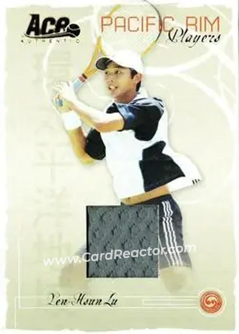 2006 Ace Authentic Grand Slam - Pacific Rim Players Materials #PR-2 - Yen-Hsun Lu - Front 2006 Ace Authentic Grand Slam - Pacific Rim Players Materials #PR-2 - Yen-Hsun Lu - Front