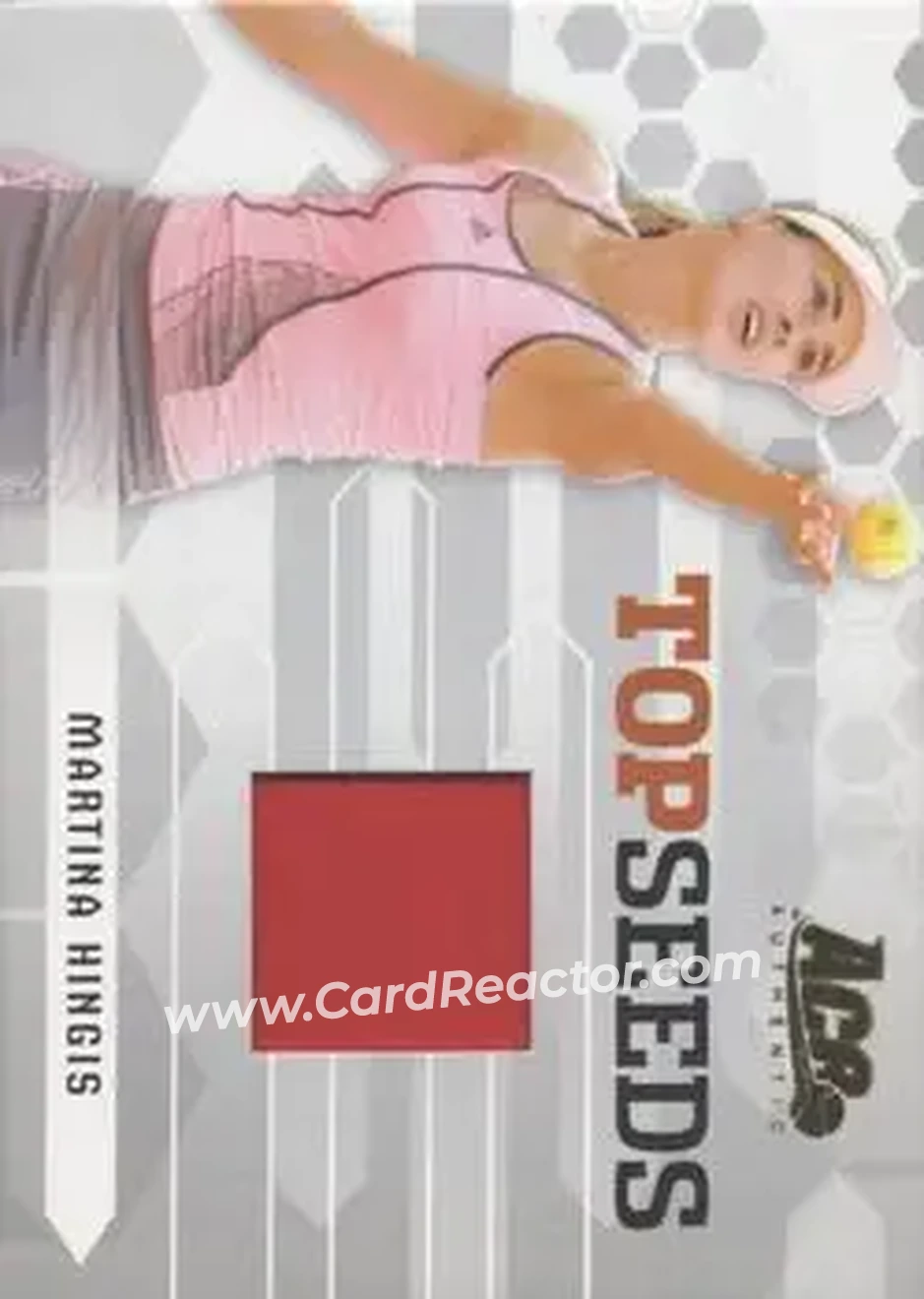 2006 Ace Authentic Grand Slam - Top Seeds Swatches #TS-2 - Martina Hingis - Front 2006 Ace Authentic Grand Slam - Top Seeds Swatches #TS-2 - Martina Hingis - Front