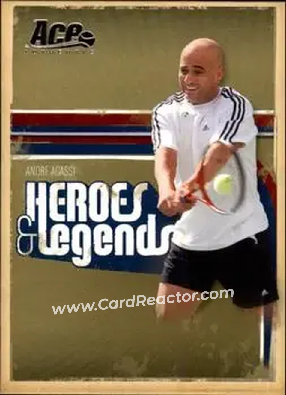 2006 Ace Authentic Heroes & Legends #1 - Andre Agassi - Front