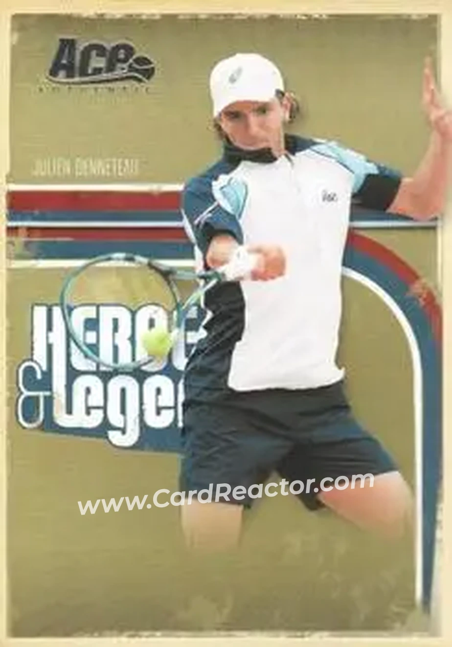 2006 Ace Authentic Heroes & Legends #4 - Julien Benneteau - Front