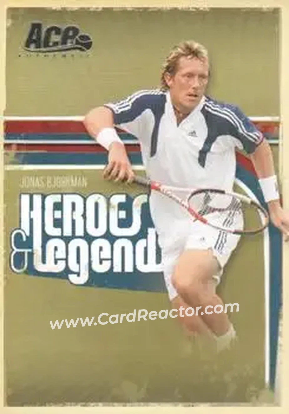 2006 Ace Authentic Heroes & Legends #5 - Jonas Bjorkman - Front