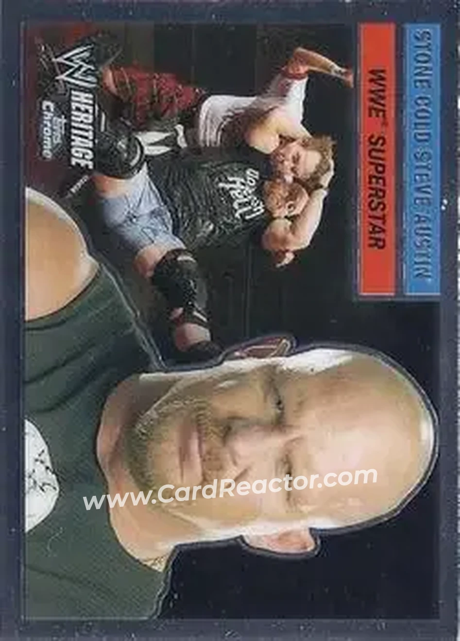 2006 Topps Heritage Chrome WWE #11 - "Stone Cold" Steve Austin - Front