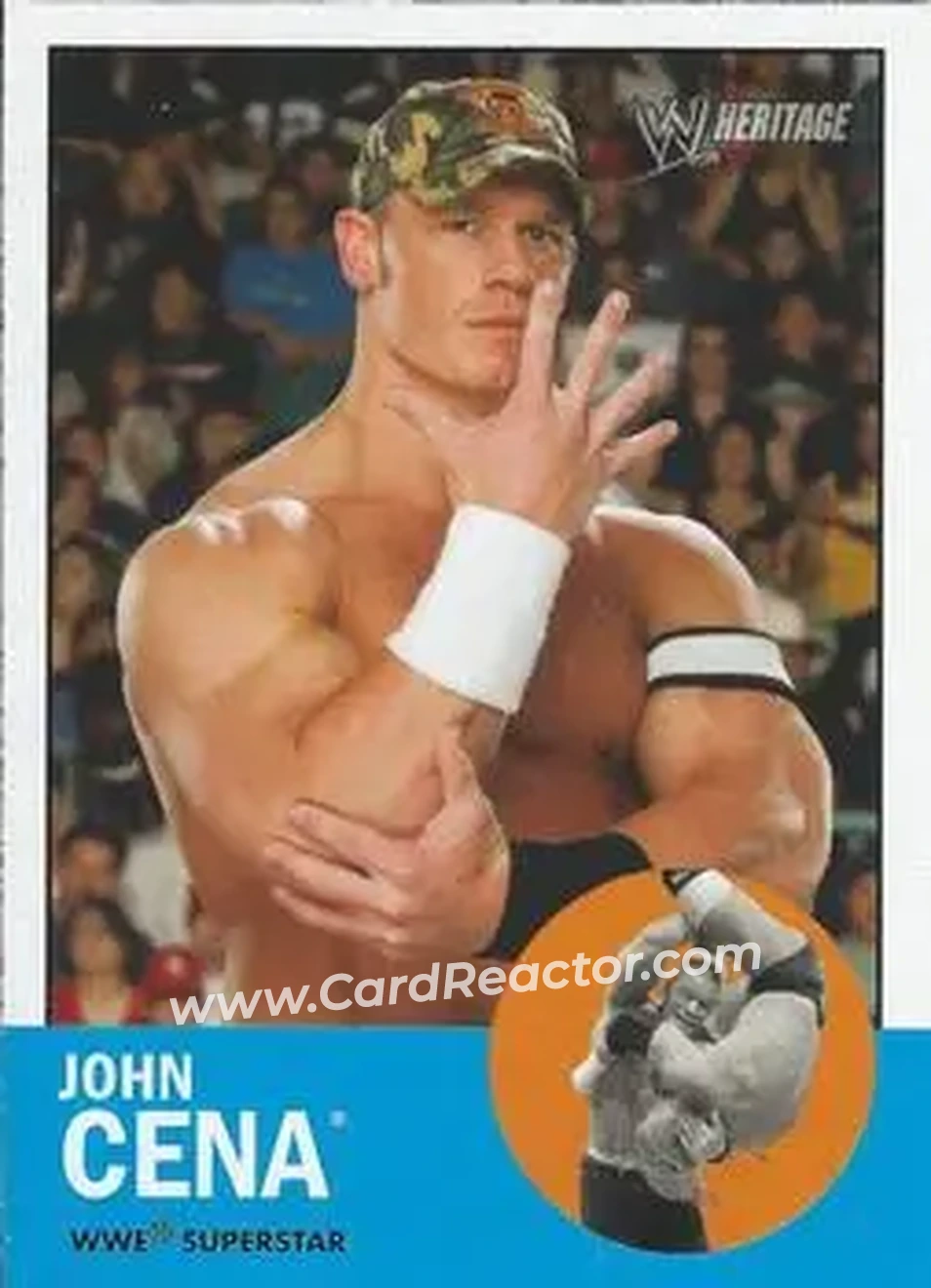2006 Topps Heritage II WWE #1 - John Cena - Front