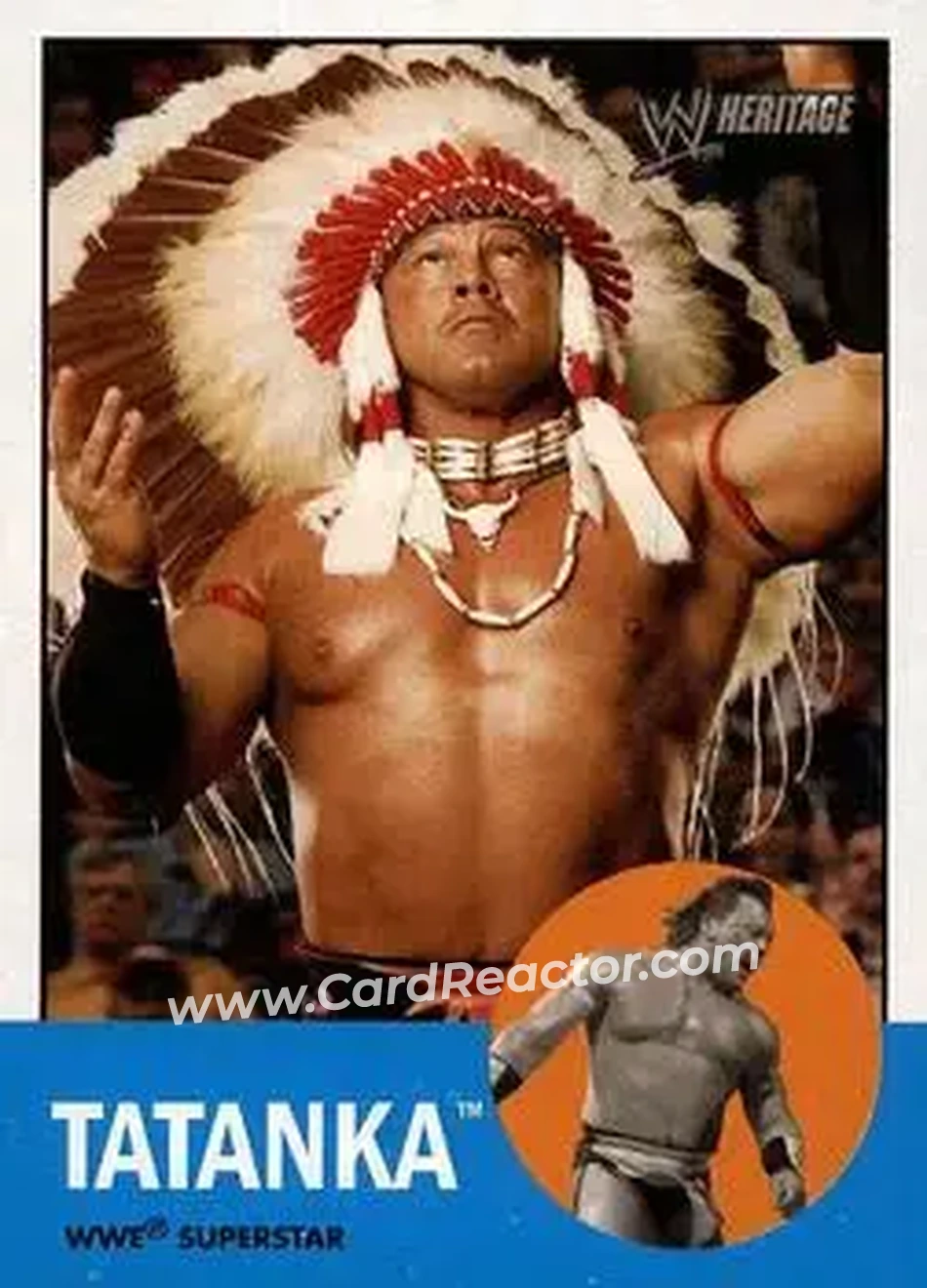 2006 Topps Heritage II WWE #4 - Tatanka - Front