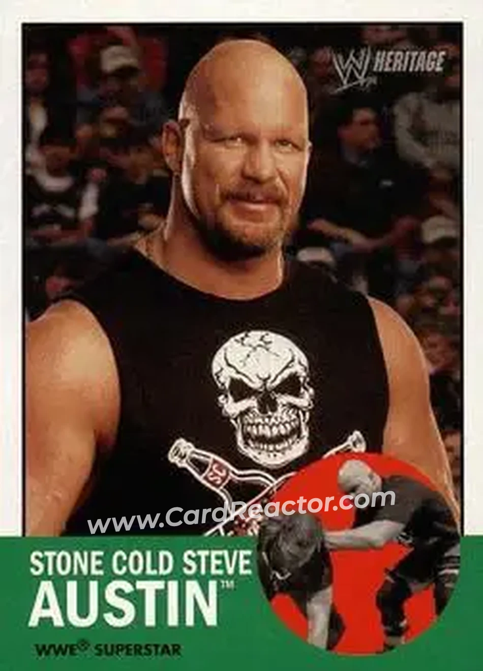 2006 Topps Heritage II WWE #11 - "Stone Cold" Steve Austin - Front