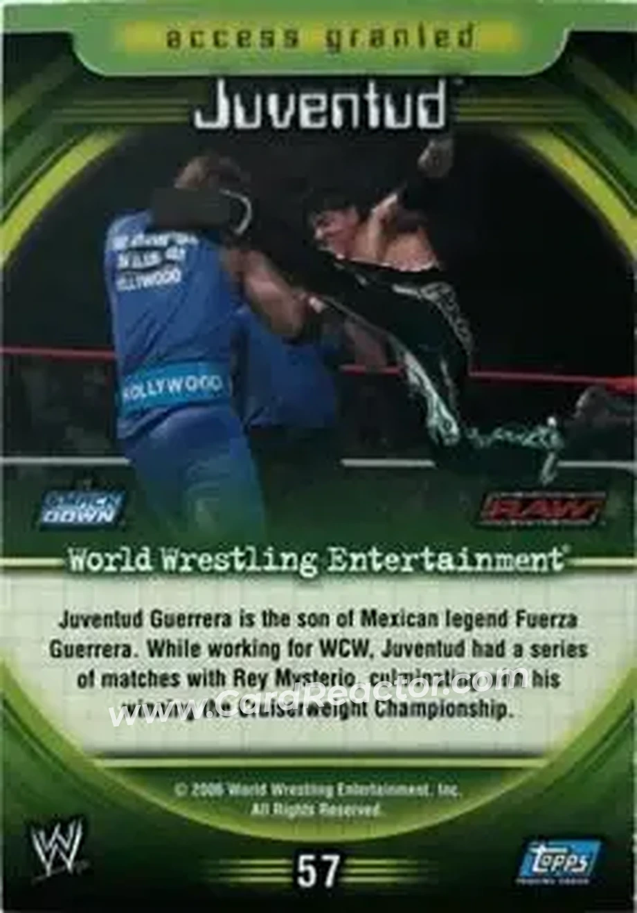 2006 Topps WWE Insider English (UK) #57 - Juventud - Back