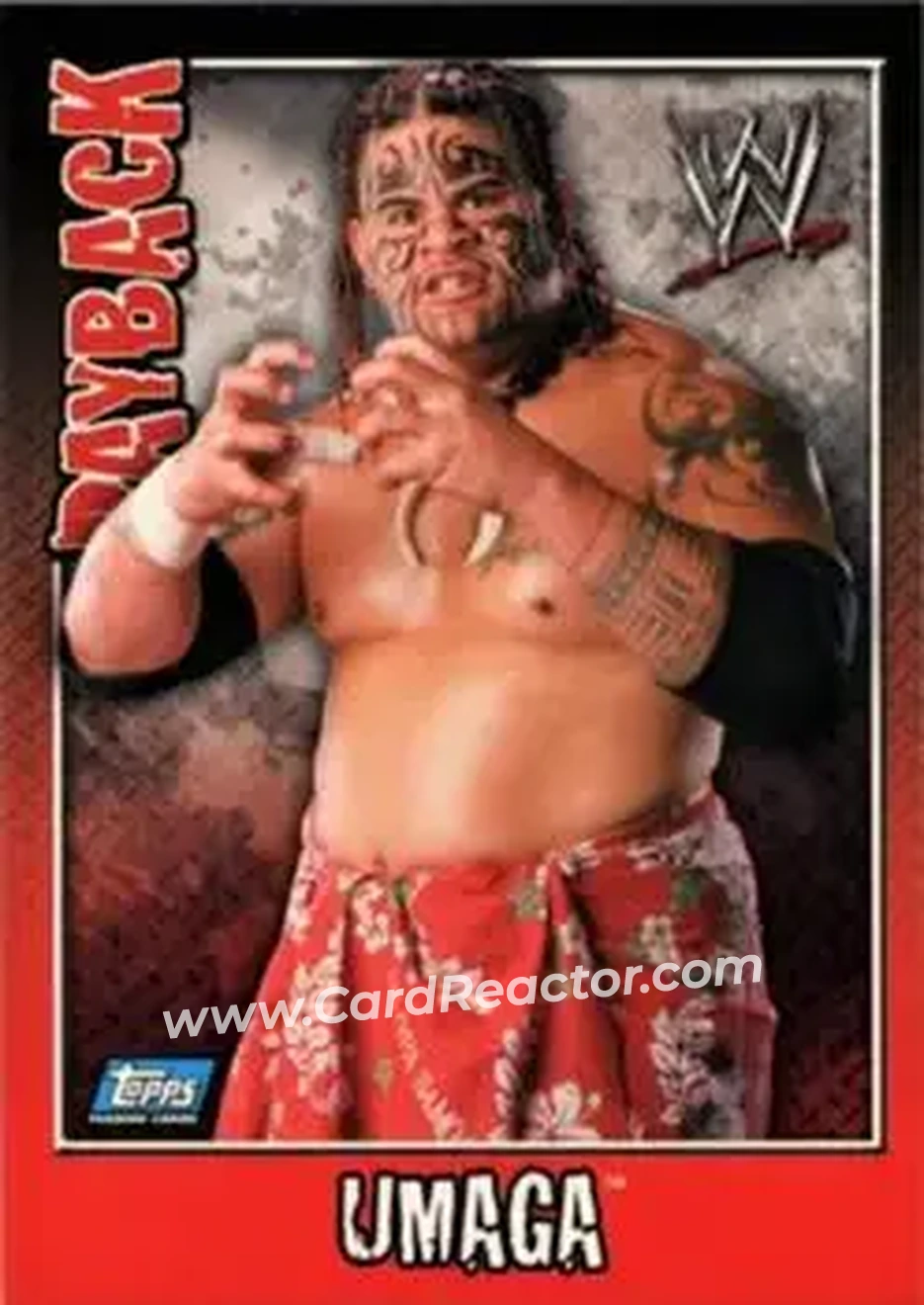 2006 Topps WWE Payback (English Edition) #18 - Umaga - Front