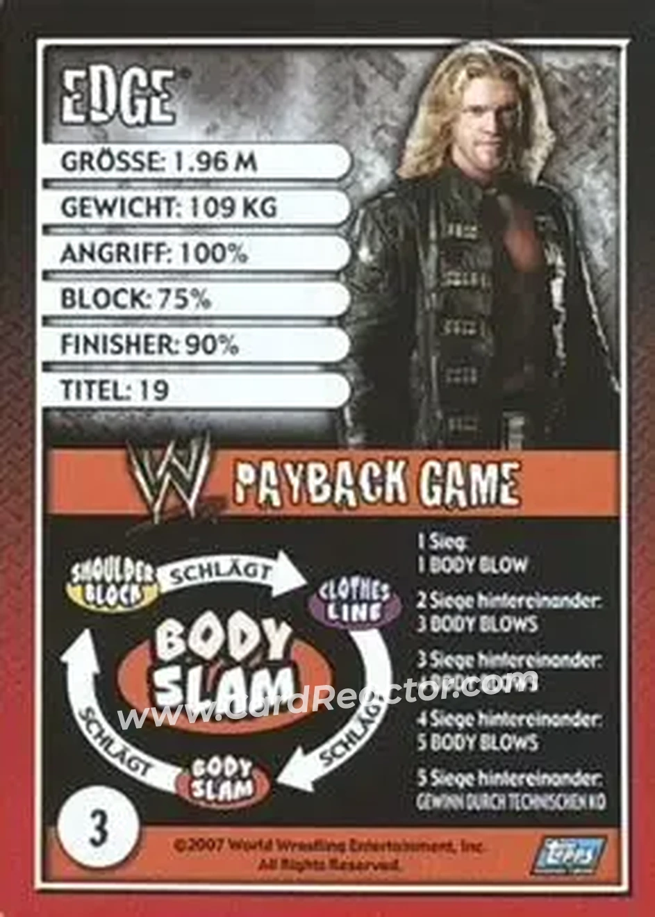 2006 Topps WWE Payback (German Edition) #3 - Adam Copeland - Back