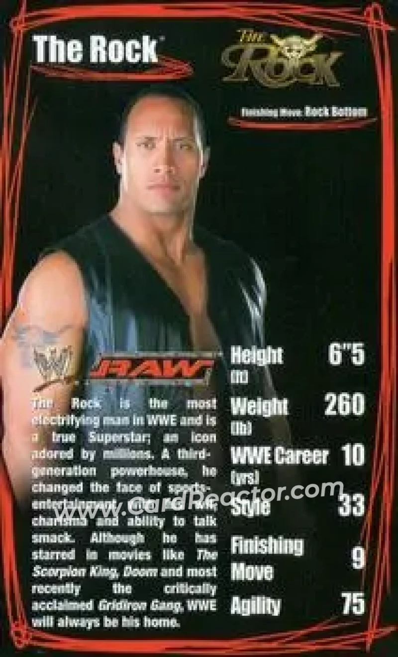 2006 Top Trumps Specials WWE Superstars 2 #NNO - The Rock - Front