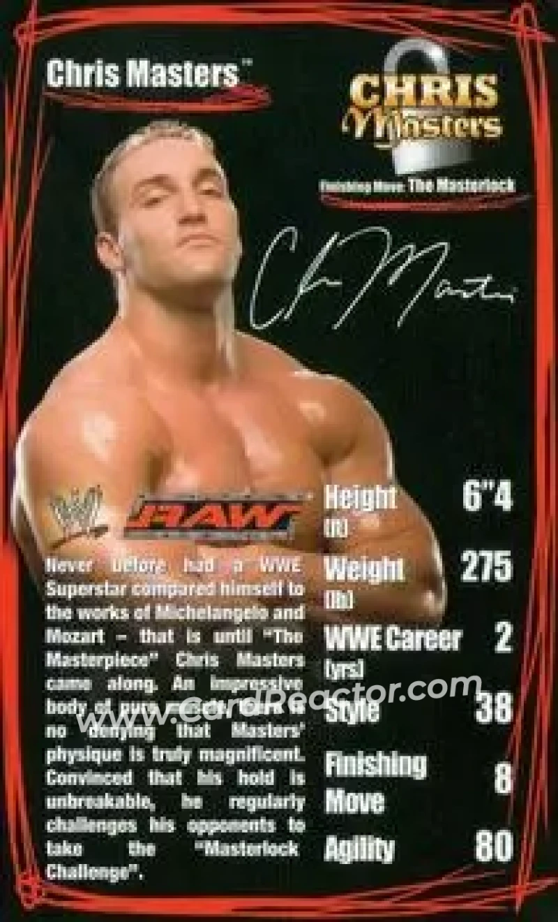 2006 Top Trumps Specials WWE Superstars 2 #NNO - Chris Masters - Front