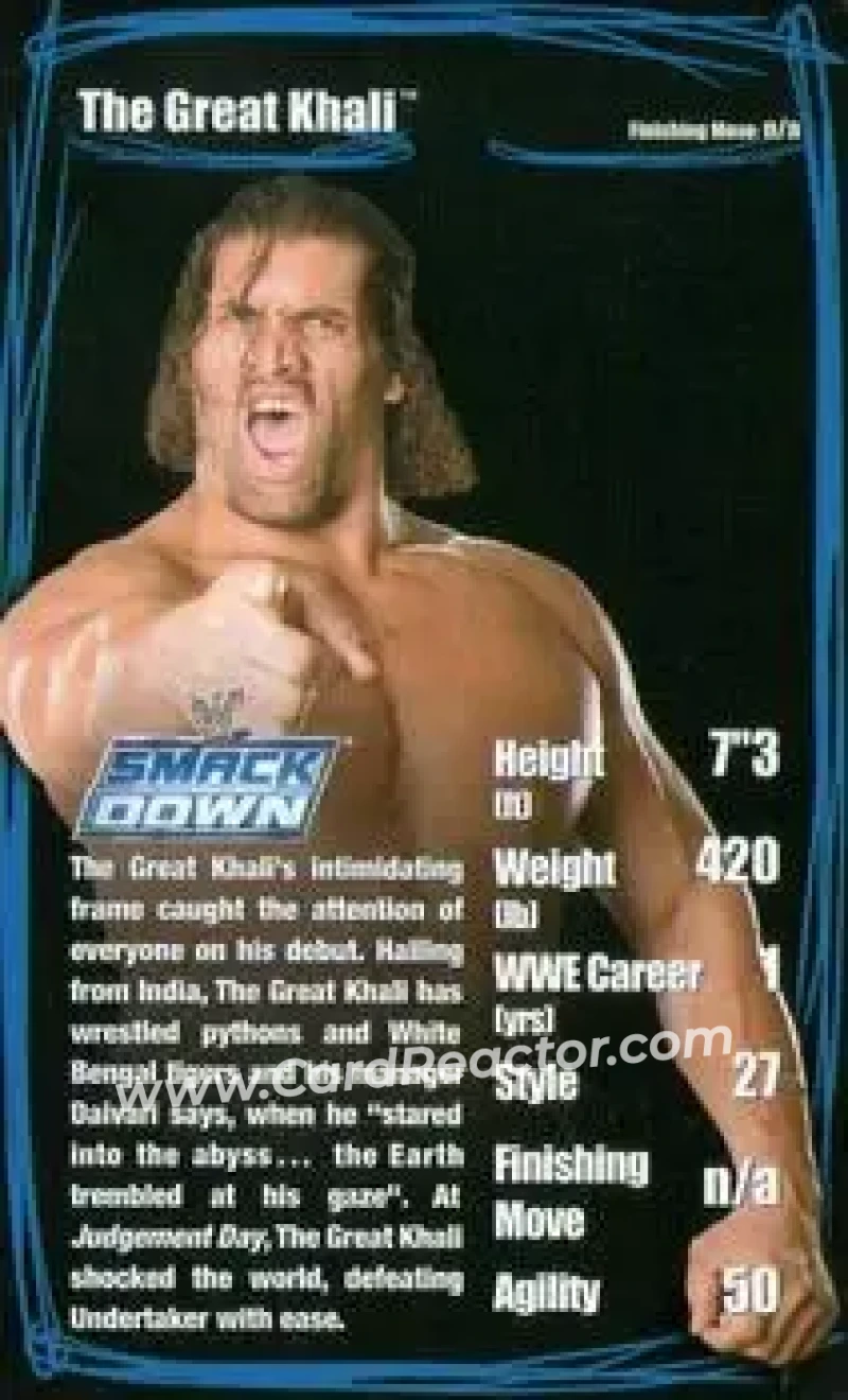 2006 Top Trumps Specials WWE Superstars 2 #NNO - The Great Khali - Front