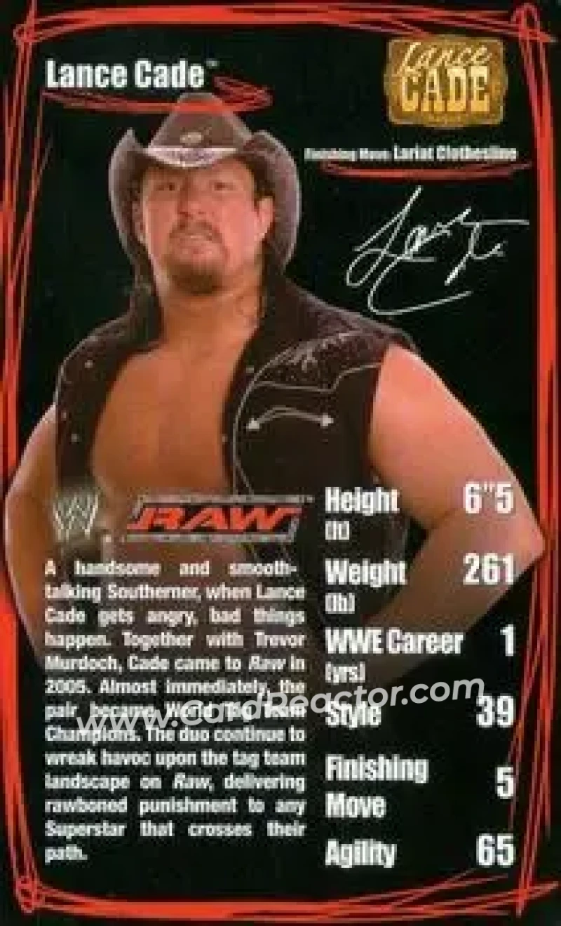 2006 Top Trumps Specials WWE Superstars 2 #NNO - Lance Cade - Front
