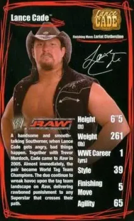 Lance Cade · 2006 Top Trumps Specials WWE Superstars 2 #NNO