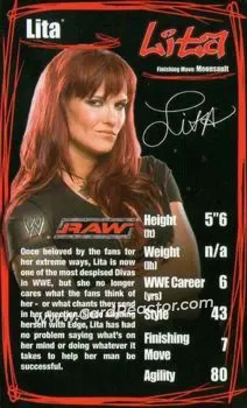 2006 Top Trumps Specials WWE Superstars 2 #NNO - Lita - Front