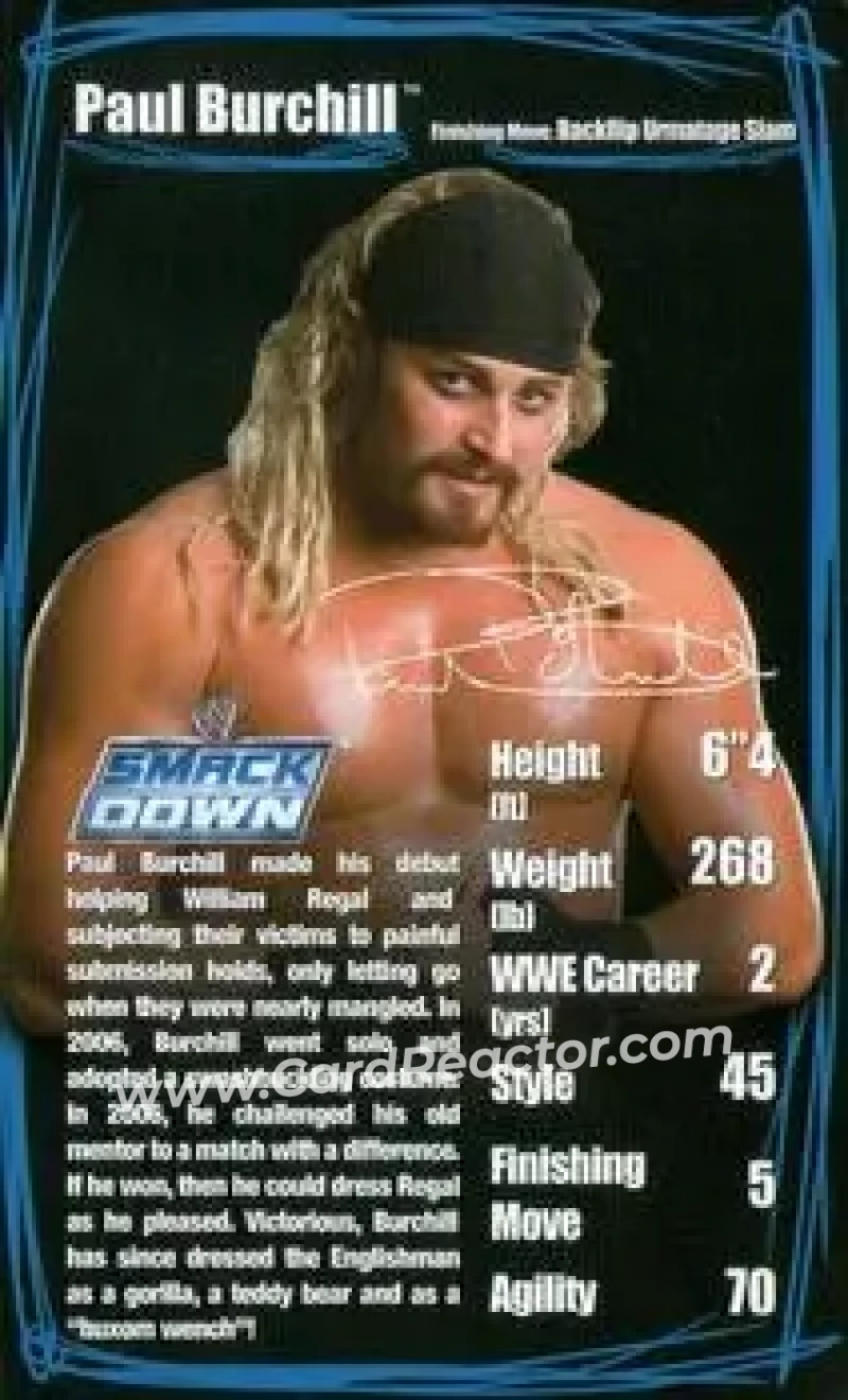 2006 Top Trumps Specials WWE Superstars 2 #NNO - Paul Burchill - Front