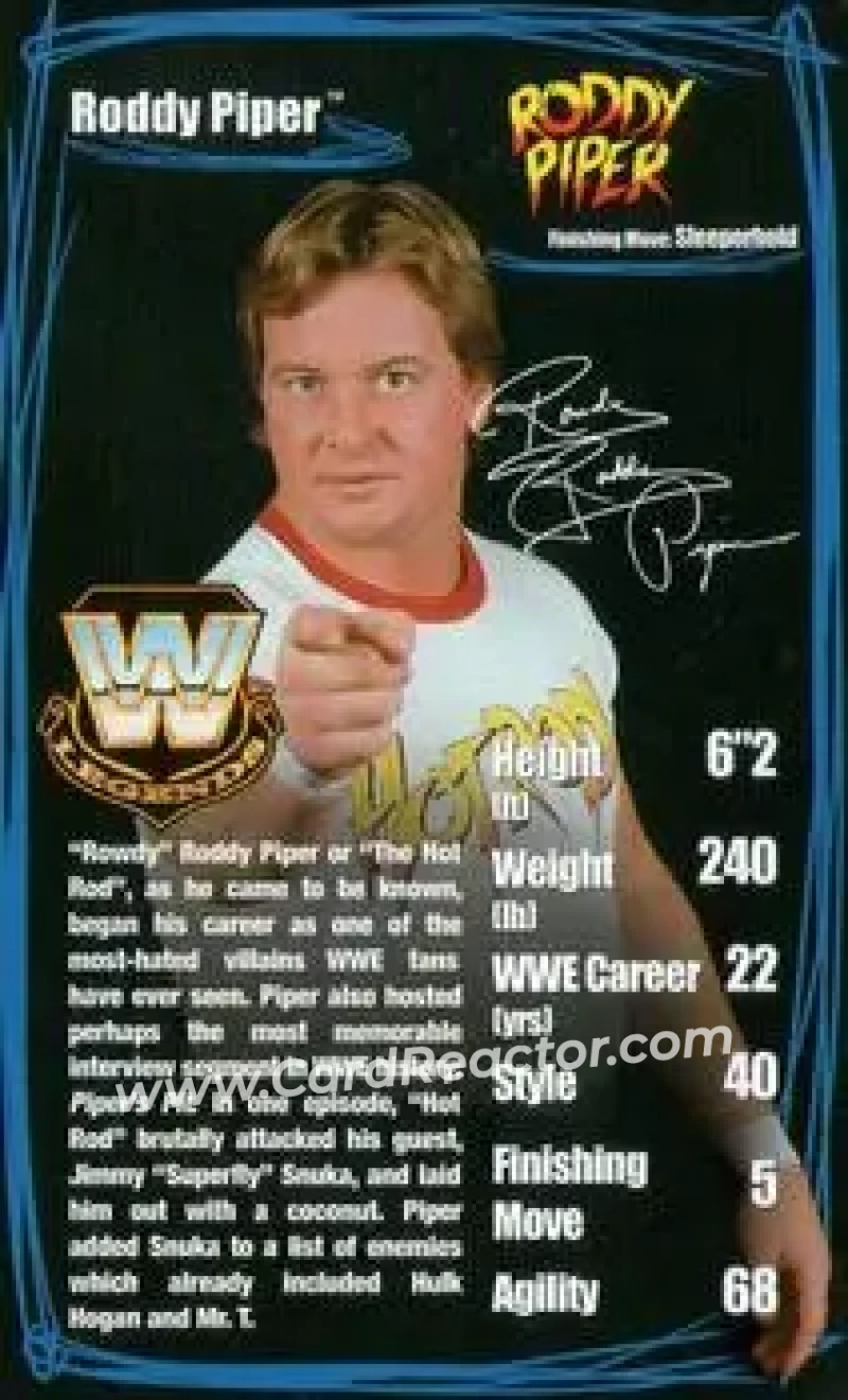 2006 Top Trumps Specials WWE Superstars 2 #NNO - Rowdy Roddy Piper - Front