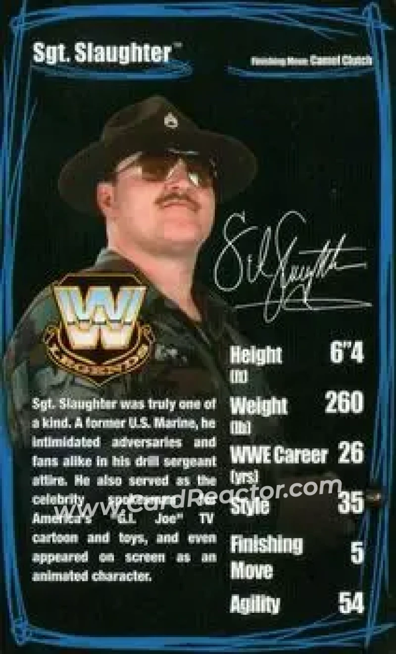 2006 Top Trumps Specials WWE Superstars 2 #NNO - Sergeant Slaughter - Front