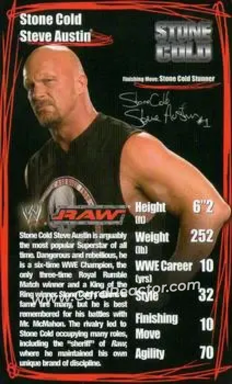 2006 Top Trumps Specials WWE Superstars 2 #NNO - "Stone Cold" Steve Austin - Front