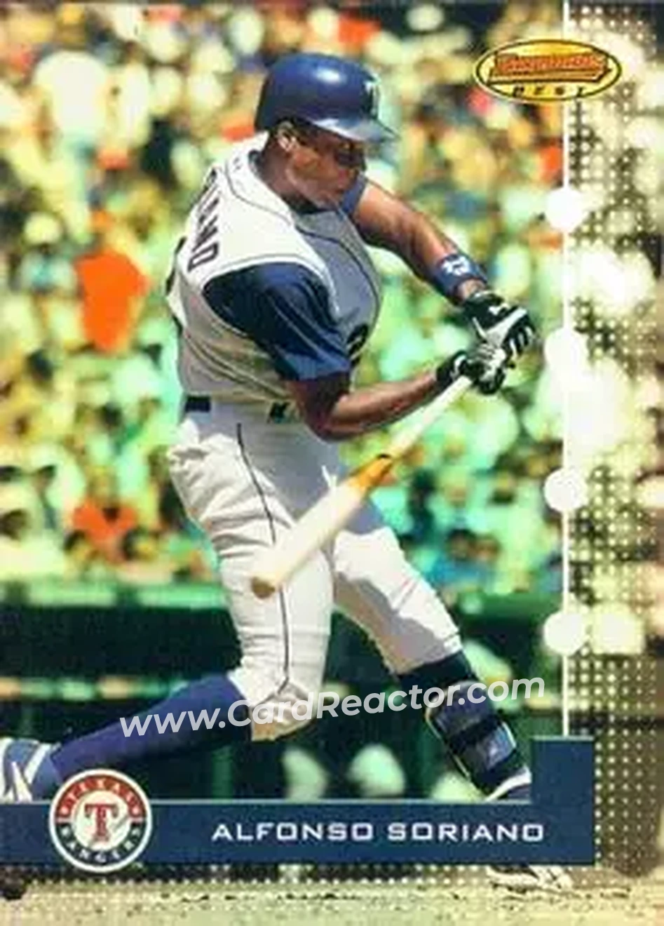2005 Bowman's Best #9 - Alfonso Soriano - Texas Rangers - Front