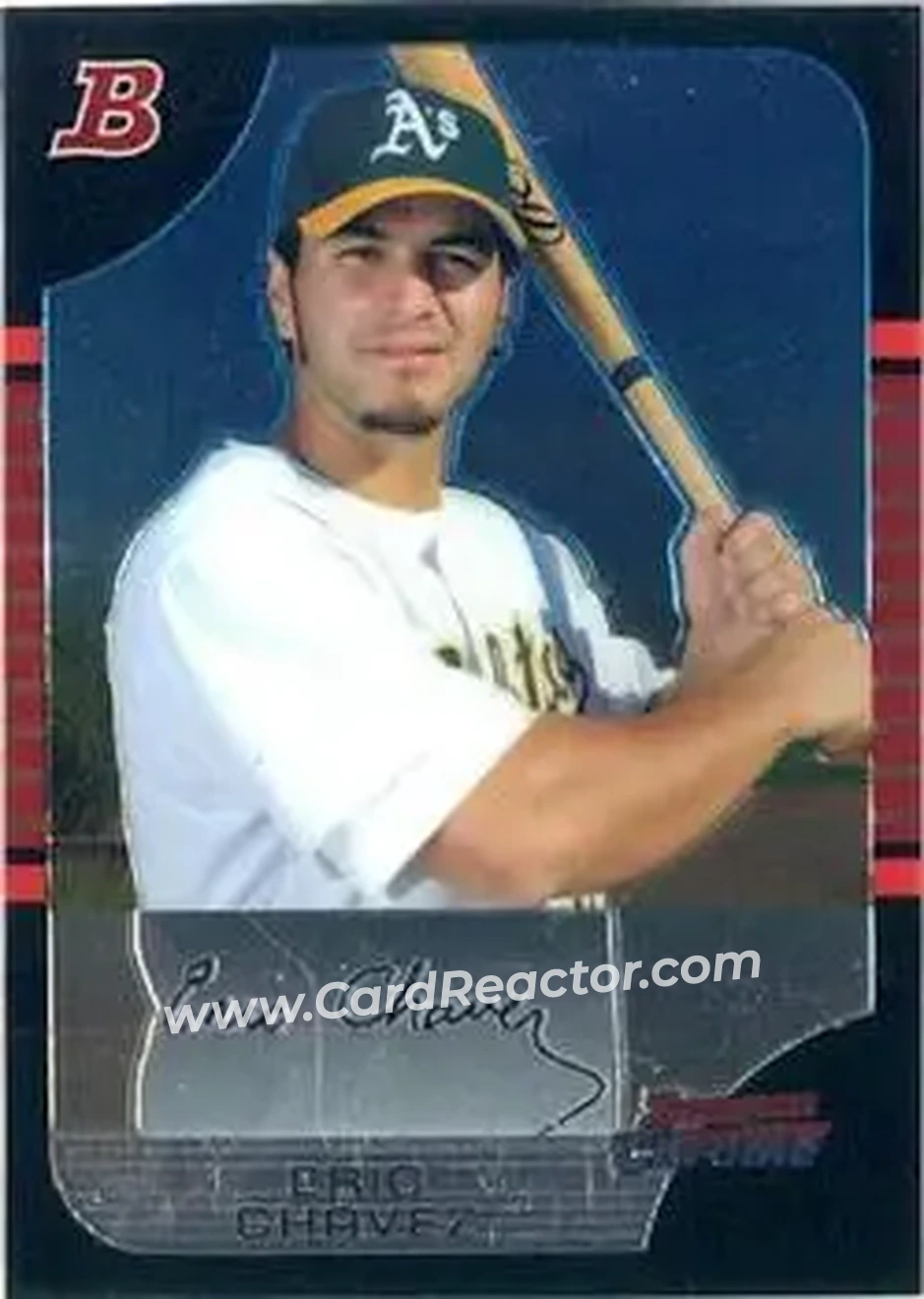 2005 Bowman Chrome #2 - Eric Chavez - Oakland Athletics - Front