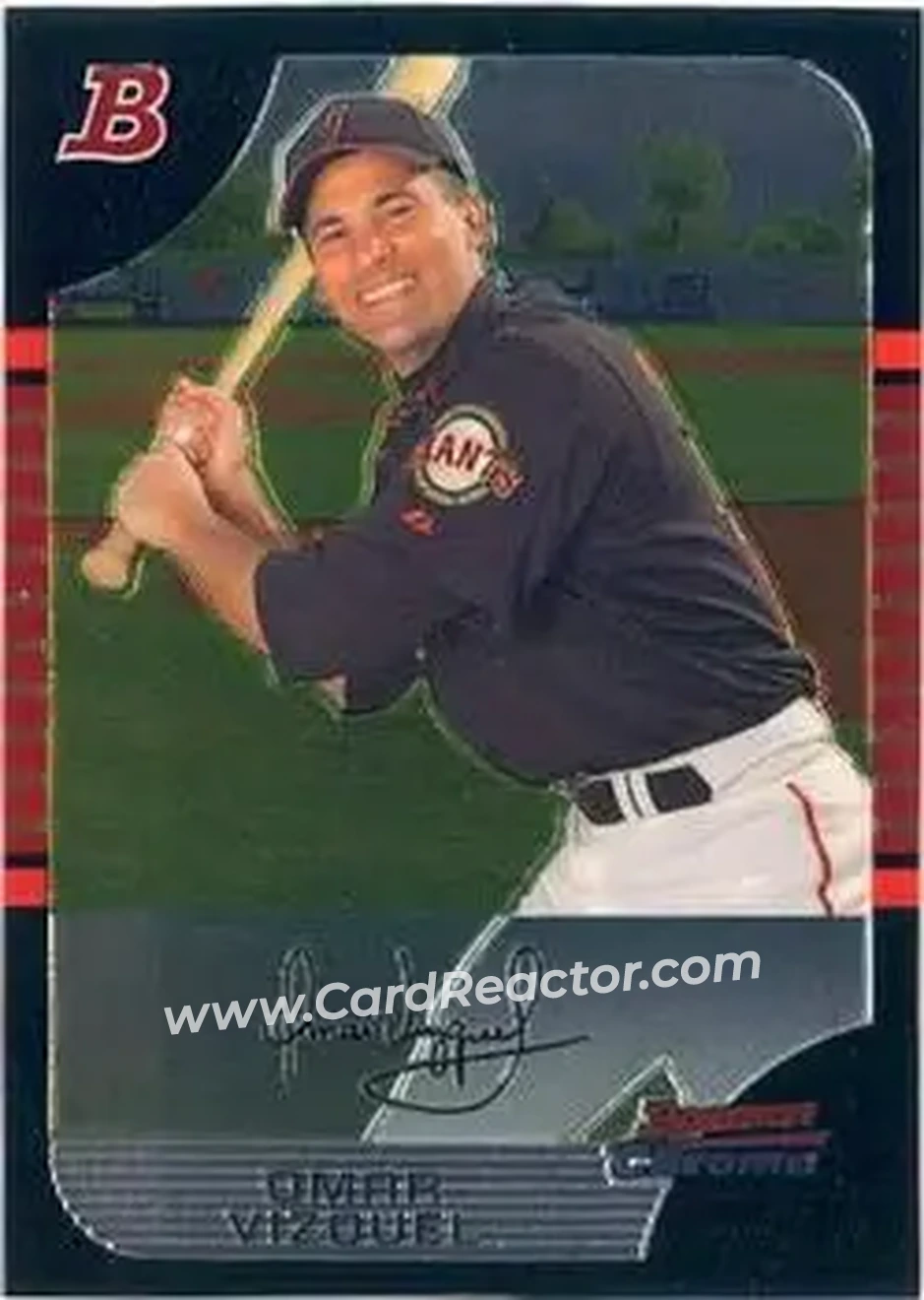 2005 Bowman Chrome #17 - Omar Vizquel - San Francisco Giants - Front