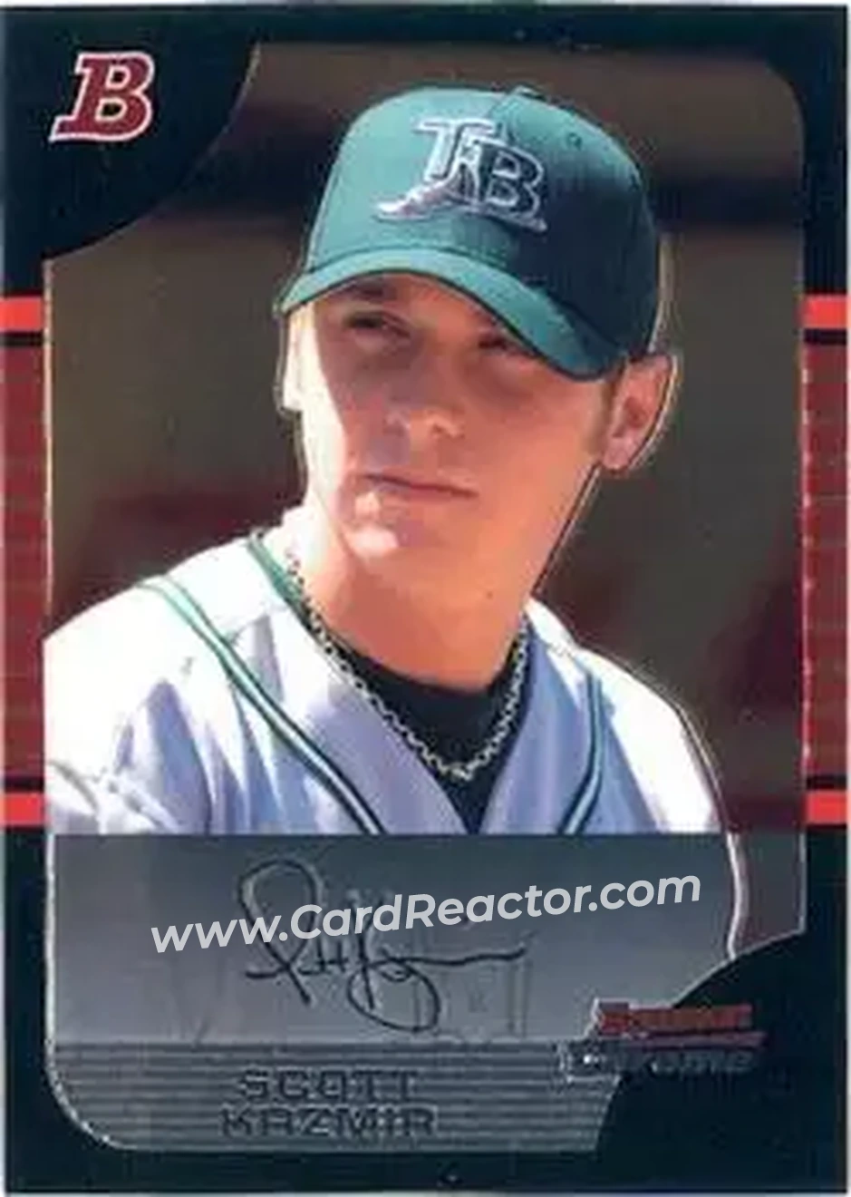 2005 Bowman Chrome #24 - Scott Kazmir - Tampa Bay Devil Rays - Front