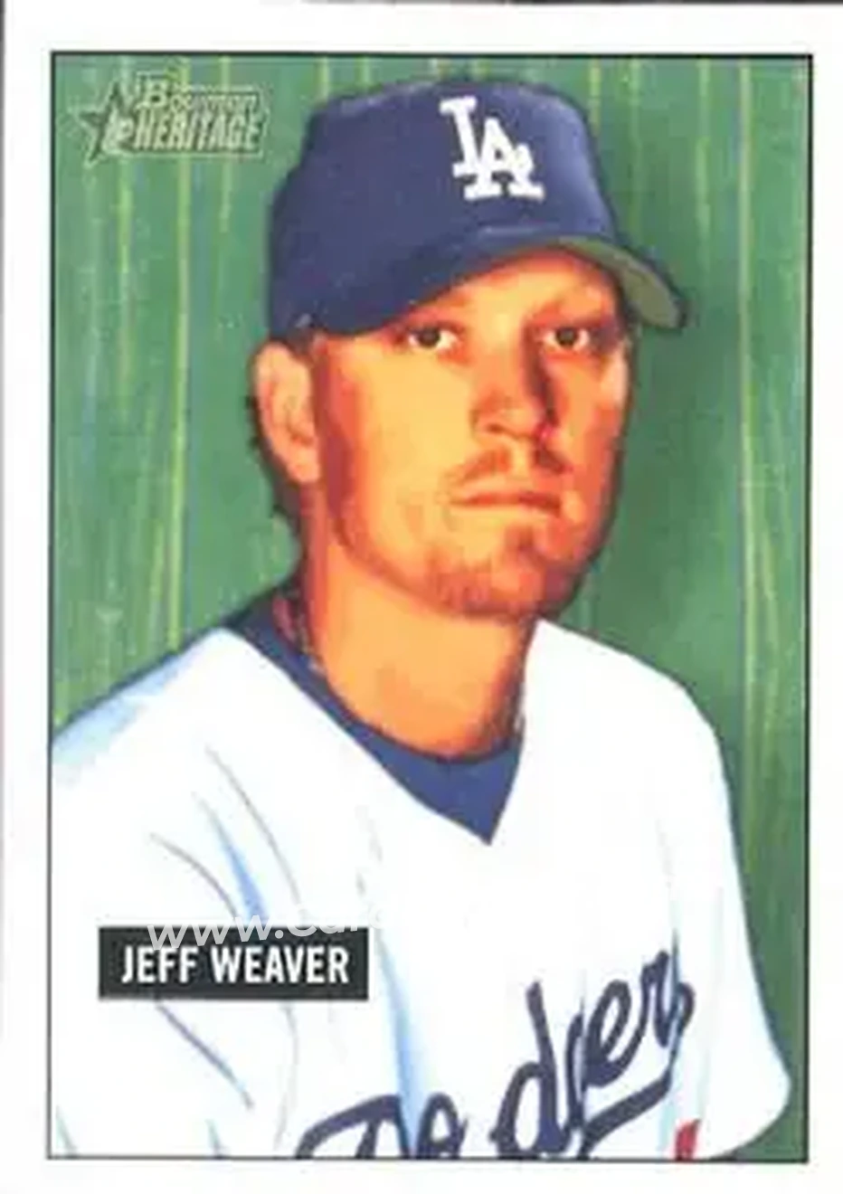 2005 Bowman Heritage #6 - Jeff Weaver - Los Angeles Dodgers - Front