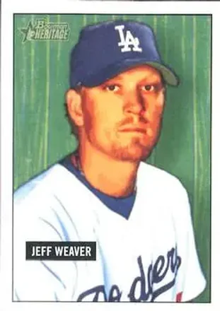 2005 Bowman Heritage #6 - Jeff Weaver - Los Angeles Dodgers