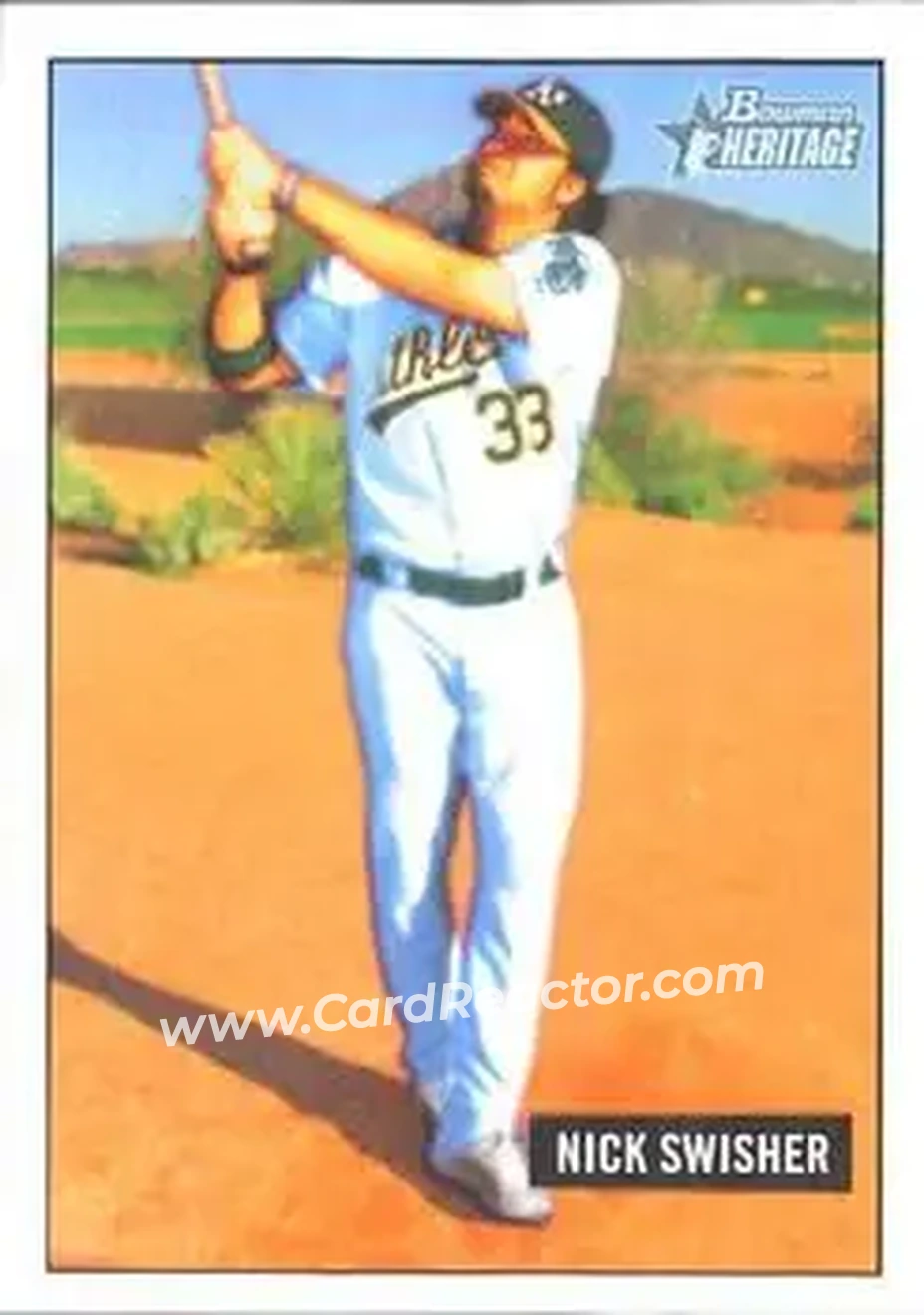 2005 Bowman Heritage #9 - Nick Swisher - Oakland Athletics - Front