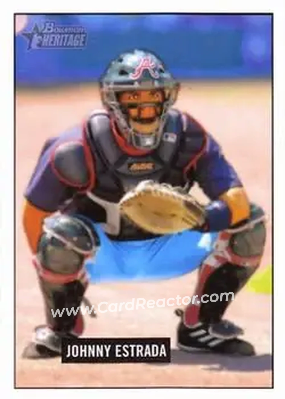 2005 Bowman Heritage #20 - Johnny Estrada - Atlanta Braves - Front 2005 Bowman Heritage #20 - Johnny Estrada - Atlanta Braves - Front