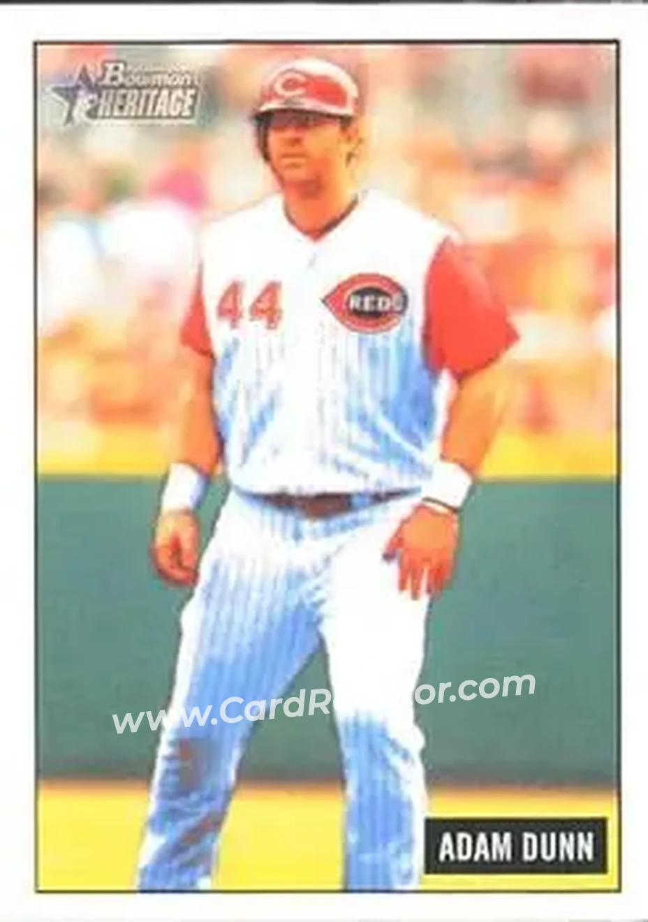 2005 Bowman Heritage #24 - Adam Dunn - Cincinnati Reds - Front 2005 Bowman Heritage #24 - Adam Dunn - Cincinnati Reds - Front