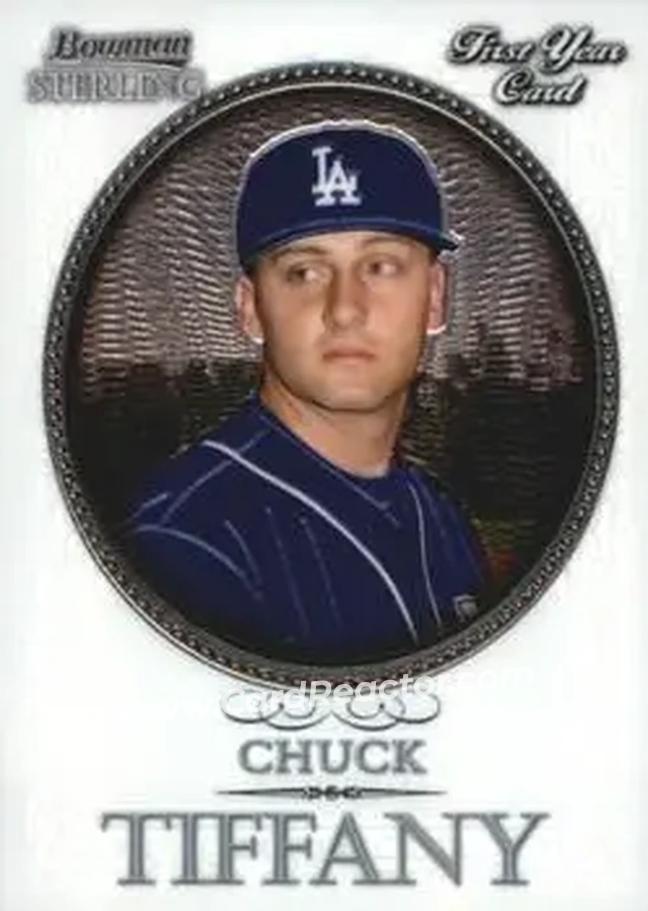 2005 Bowman Sterling #BS-CLT - Chuck Tiffany - Los Angeles Dodgers - Front 2005 Bowman Sterling #BS-CLT - Chuck Tiffany - Los Angeles Dodgers - Front