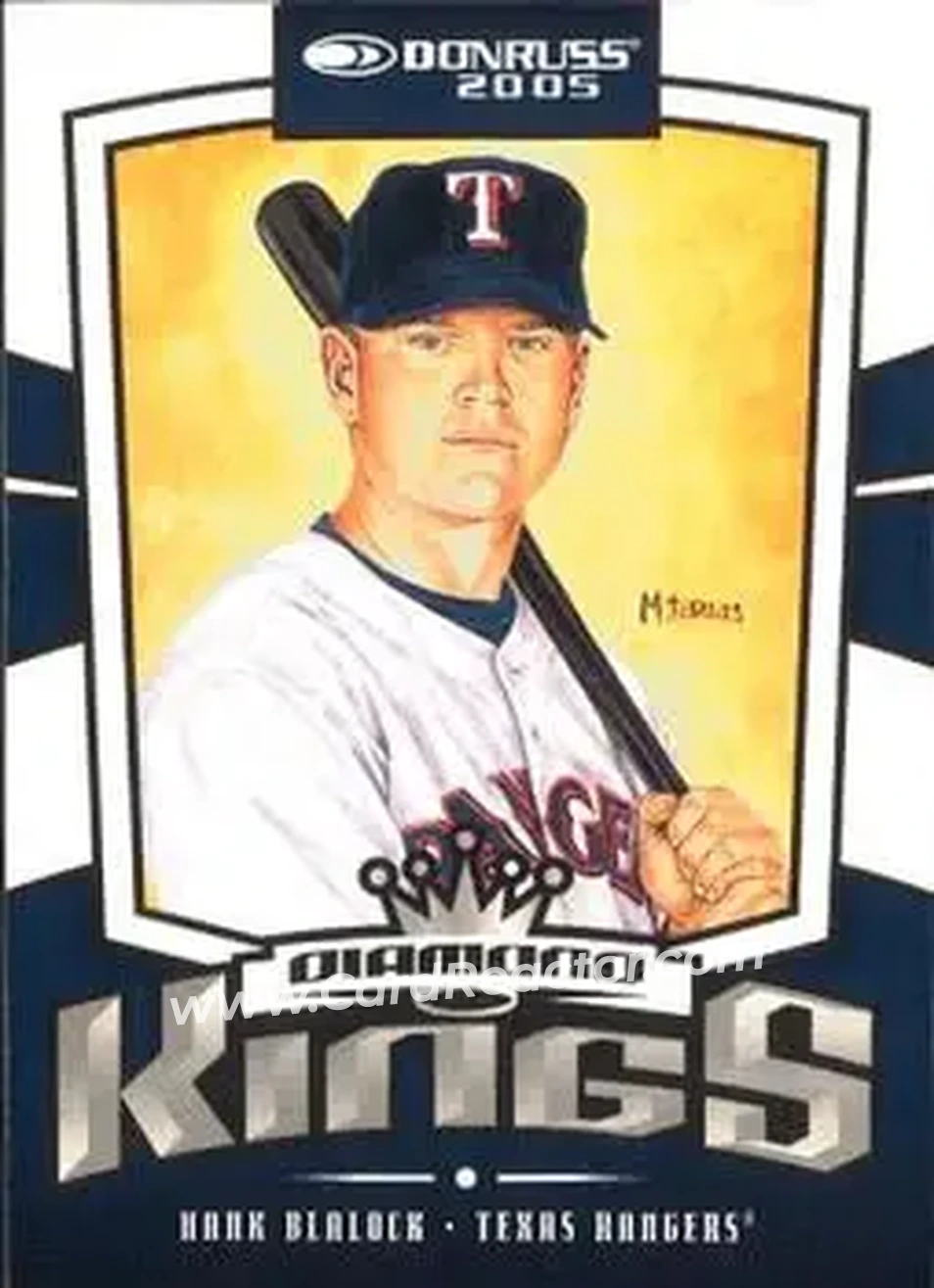 2005 Donruss #24 - Hank Blalock - Texas Rangers - Front 2005 Donruss #24 - Hank Blalock - Texas Rangers - Front