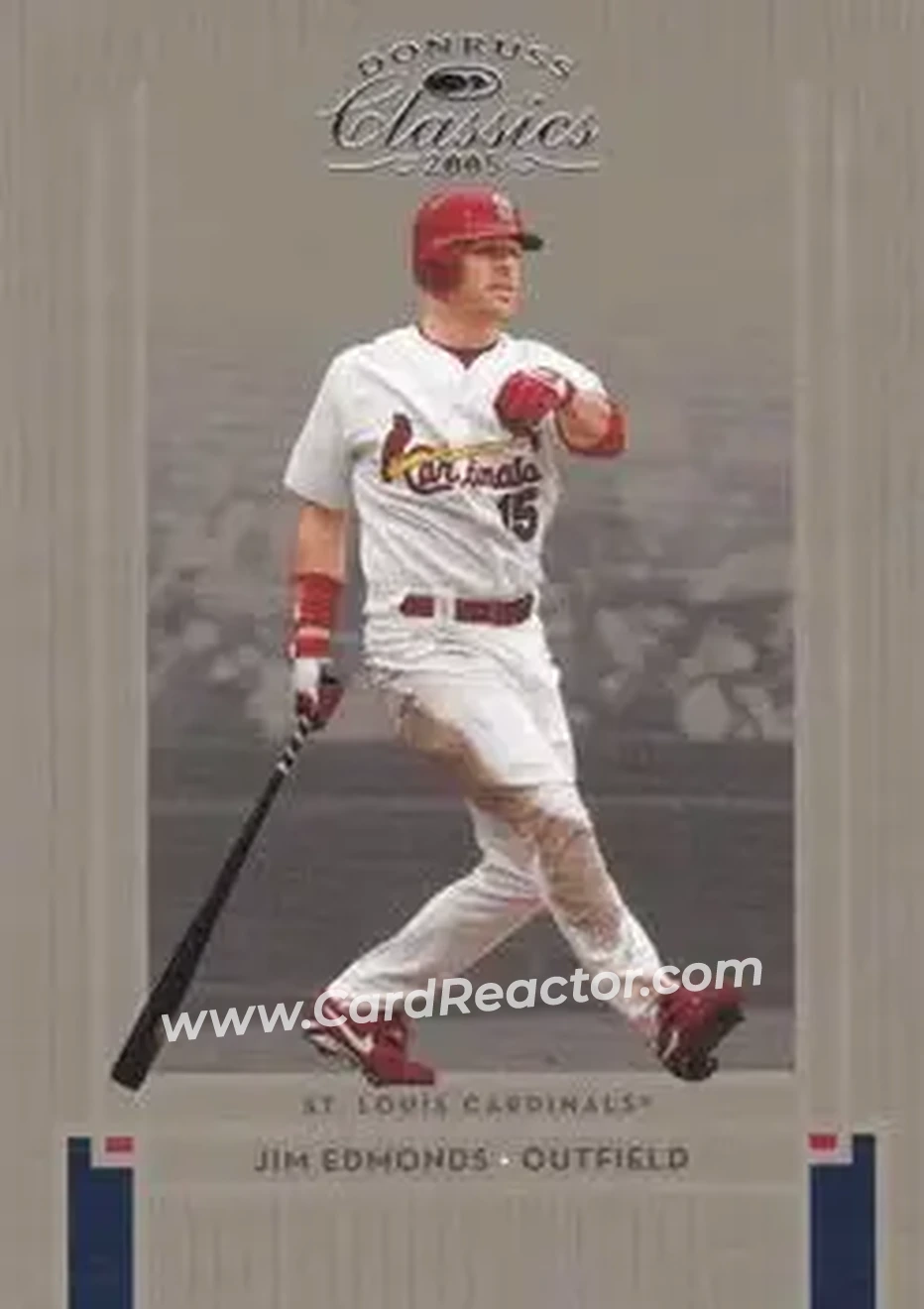 2005 Donruss Classics #15 - Jim Edmonds - St. Louis Cardinals - Front 2005 Donruss Classics #15 - Jim Edmonds - St. Louis Cardinals - Front