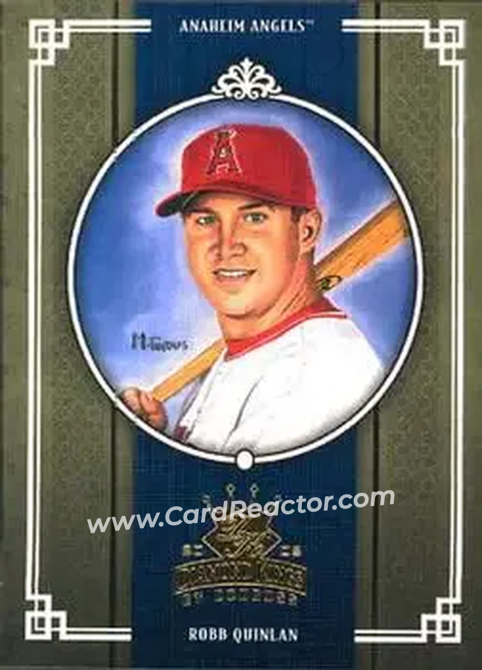 2005 Donruss Diamond Kings #8 - Robb Quinlan - Anaheim Angels - Front