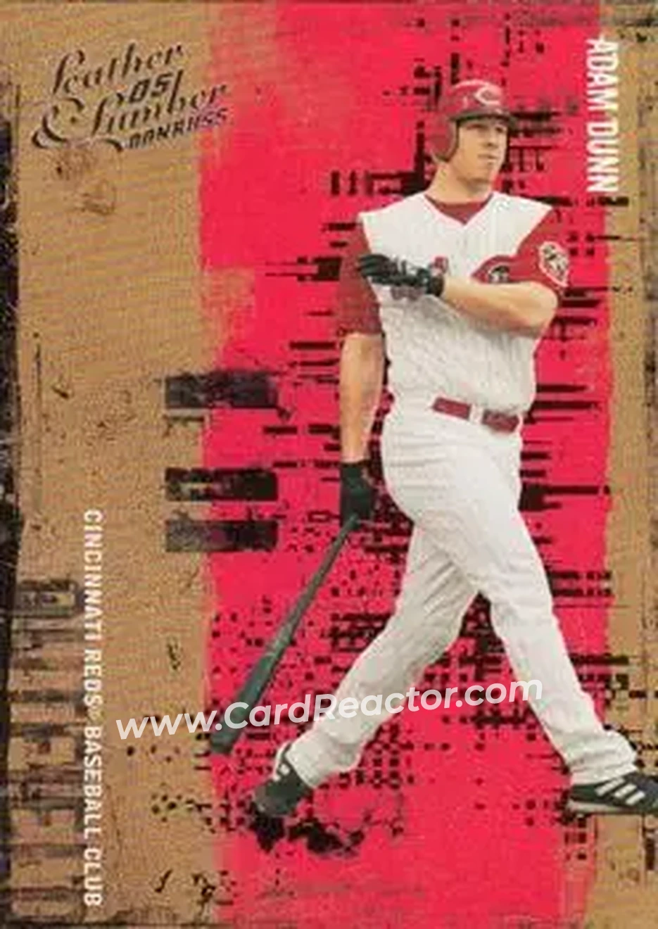 2005 Donruss Leather & Lumber #1 - Adam Dunn - Cincinnati Reds - Front