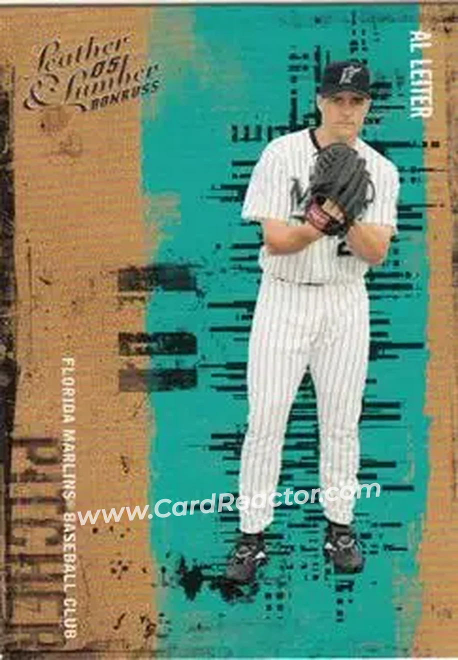 2005 Donruss Leather & Lumber #4 - Al Leiter - Florida Marlins - Front