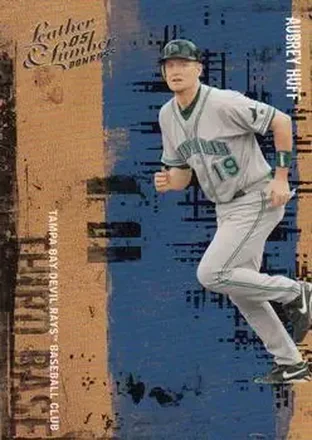 2005 Donruss Leather & Lumber #10 - Aubrey Huff - Tampa Bay Devil Rays