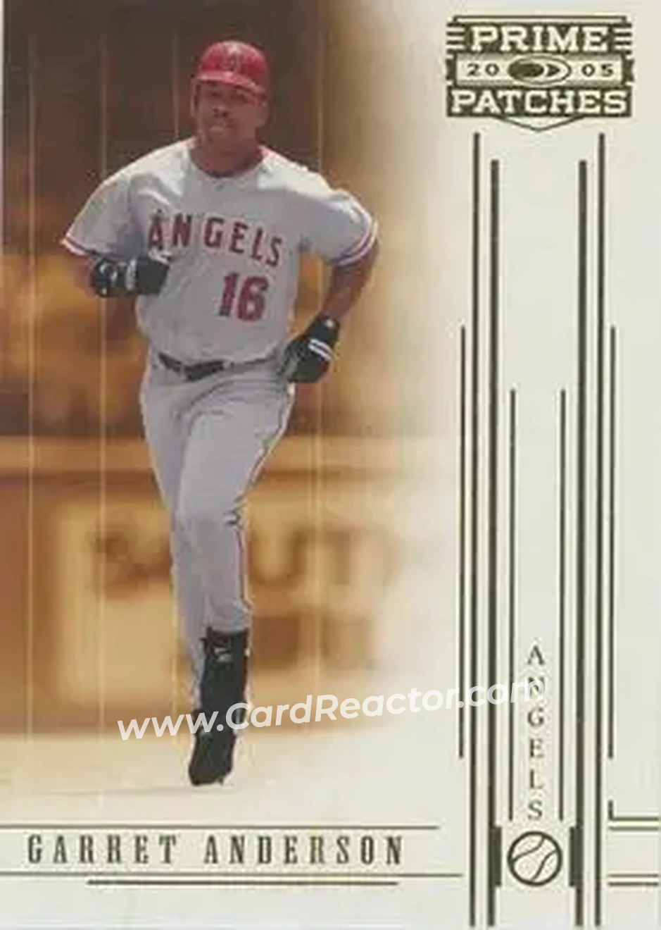 2005 Donruss Prime Patches #2 - Garret Anderson - Los Angeles Angels - Front 2005 Donruss Prime Patches #2 - Garret Anderson - Los Angeles Angels - Front