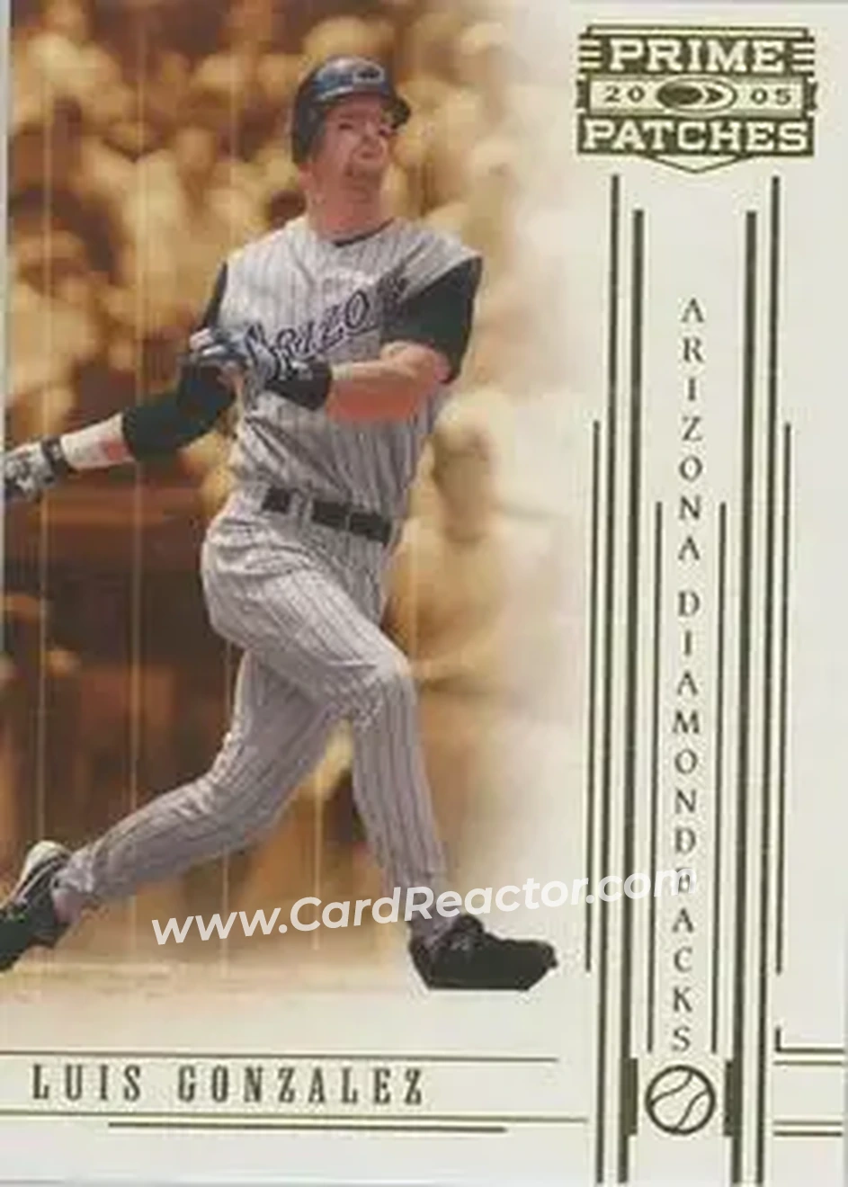2005 Donruss Prime Patches #4 - Luis Gonzalez - Arizona Diamondbacks - Front