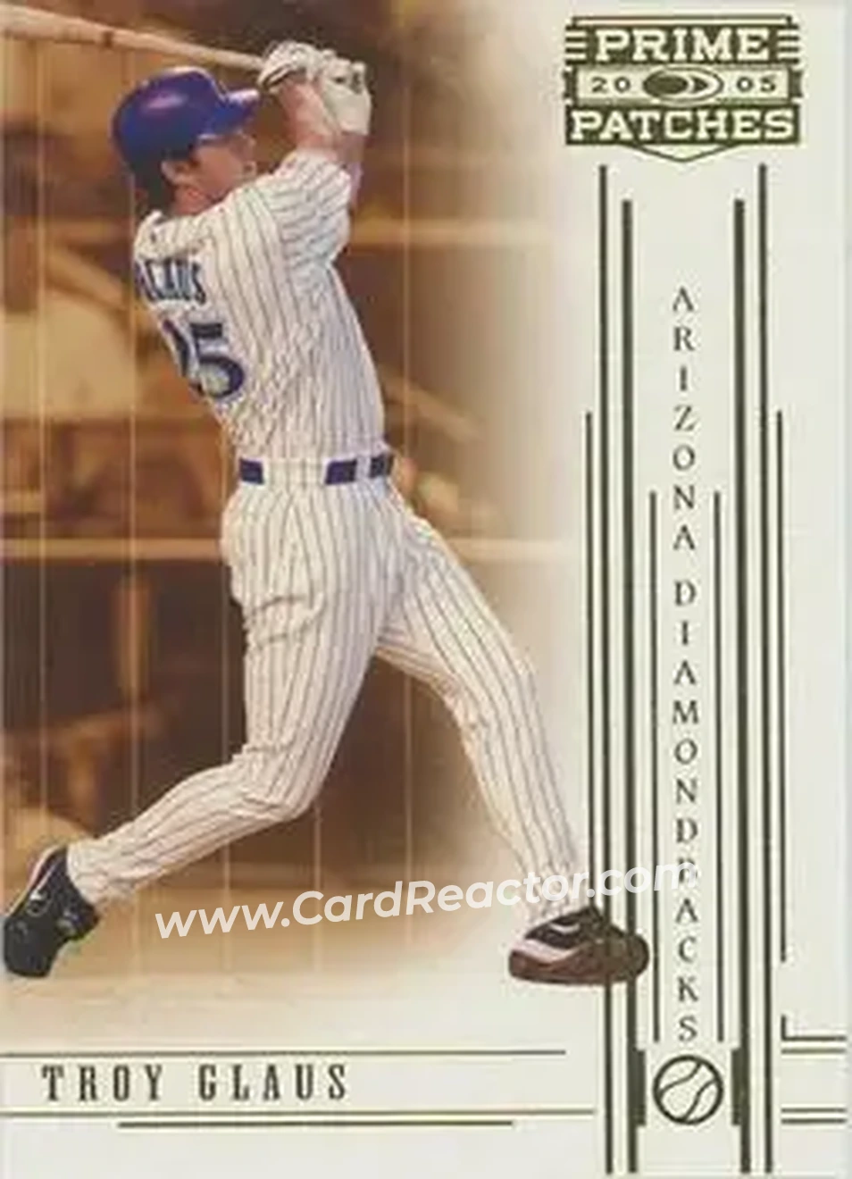 2005 Donruss Prime Patches #6 - Troy Glaus - Arizona Diamondbacks - Front 2005 Donruss Prime Patches #6 - Troy Glaus - Arizona Diamondbacks - Front