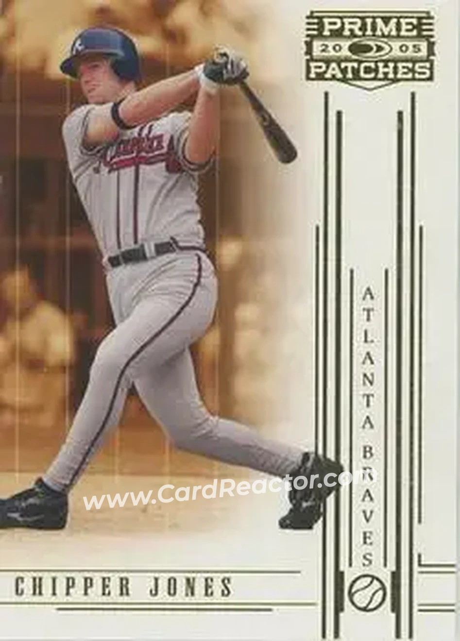 2005 Donruss Prime Patches #8 - Chipper Jones - Atlanta Braves - Front